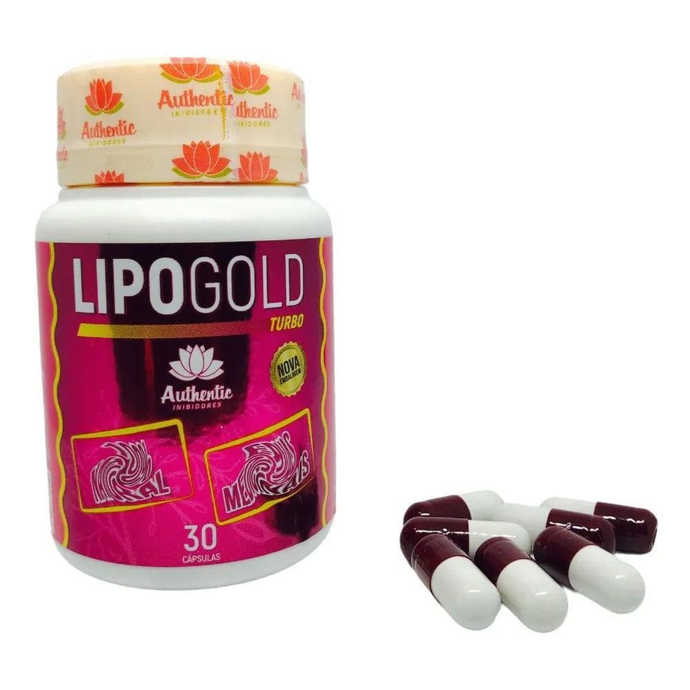 2X Lipo Gold Turbo 30 Cápsulas  Authentic 1 Pote