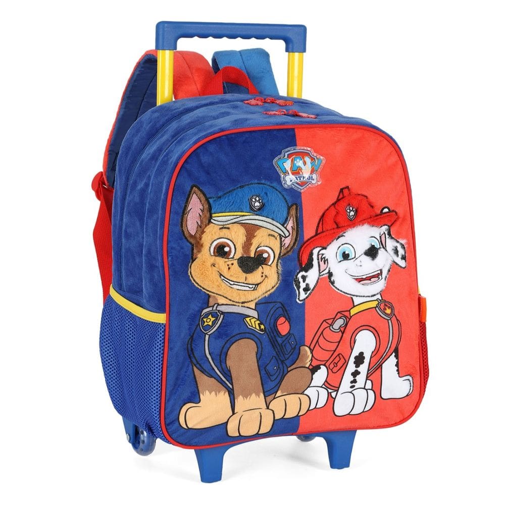 Mochila Rodinha Luxcel Patrulha Canina Chase Marshall Azul