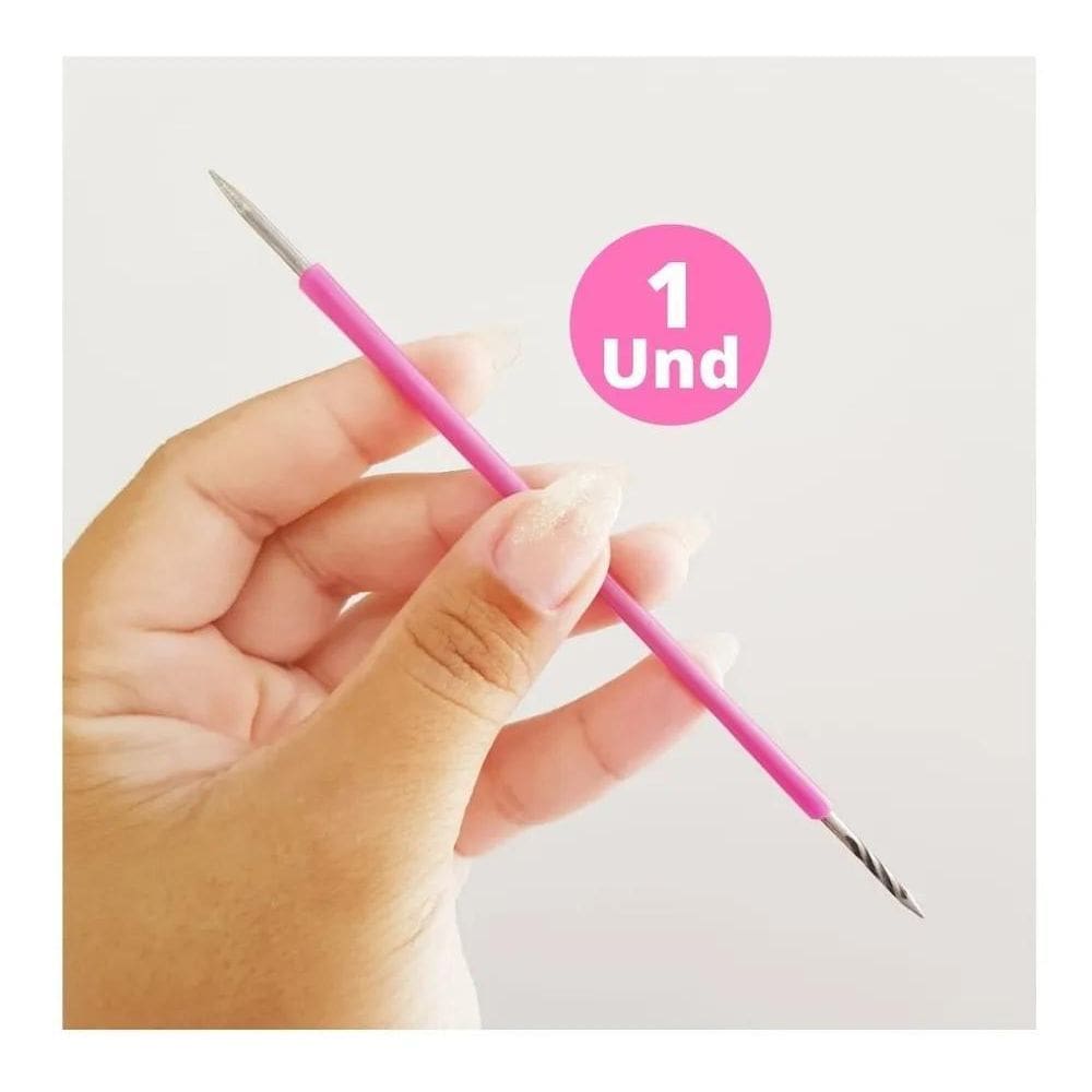 2X Palito Cutícula Duplo Aço Inox Manicure Isis Cutelaria