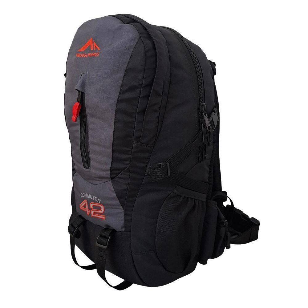 Mochila Commuter 42 - Preta Com Cinza - Ref. 1442