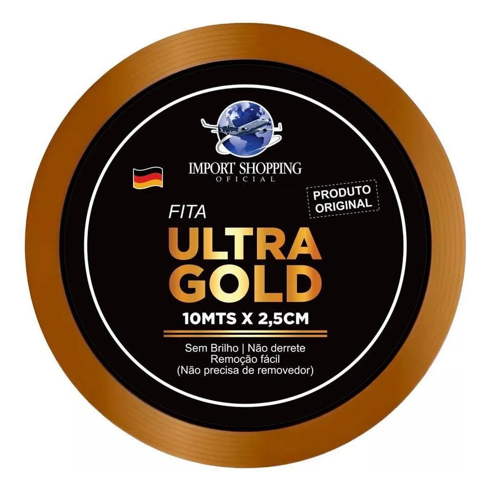 2X Fita Adesiva Amarela Ultra Gold Dupla Face 10Mx2,5Cm