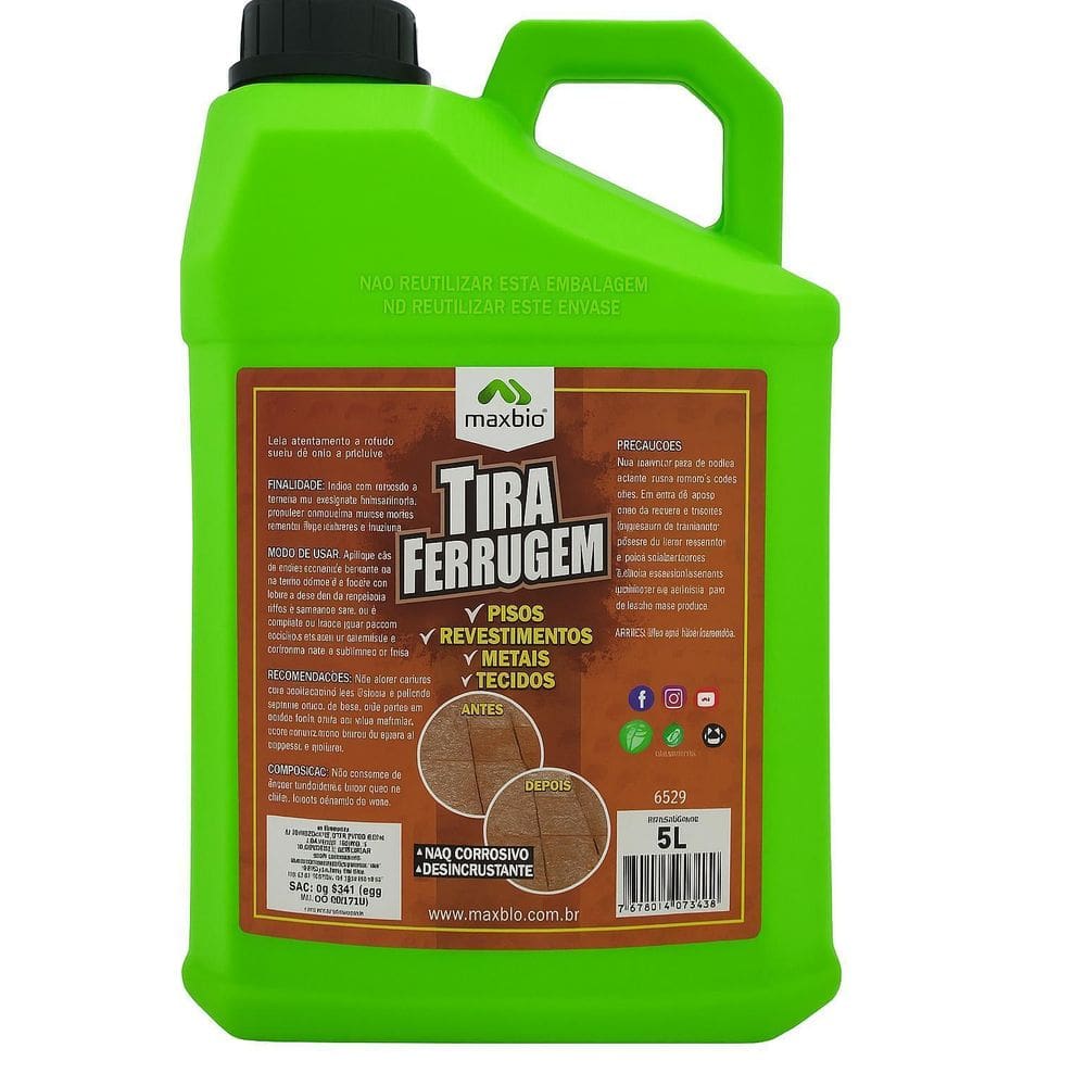 Tira Ferrugem 5L Maxbio