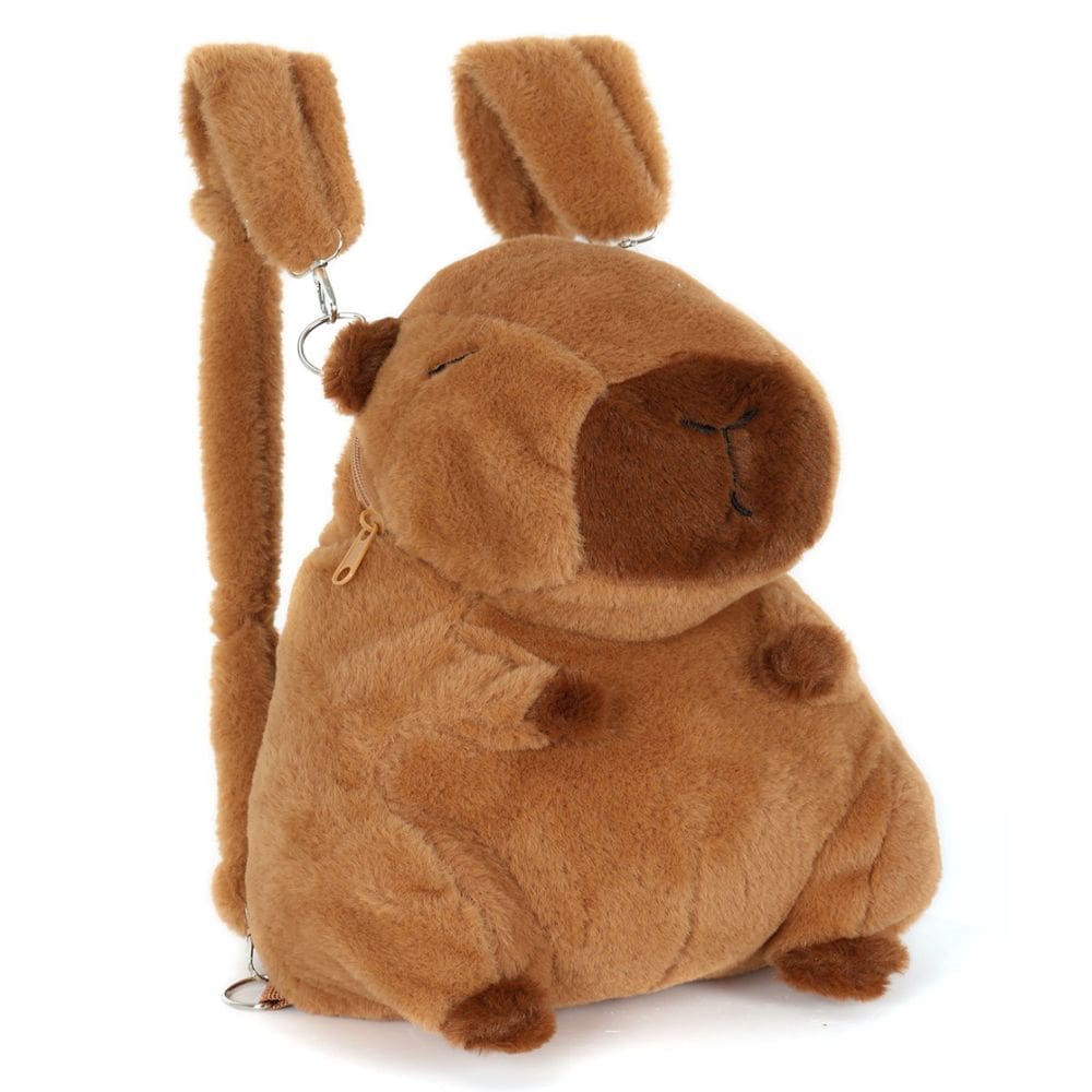 Mochila Costas Capivara Estilo Moderno Juvenil Pelúcia
