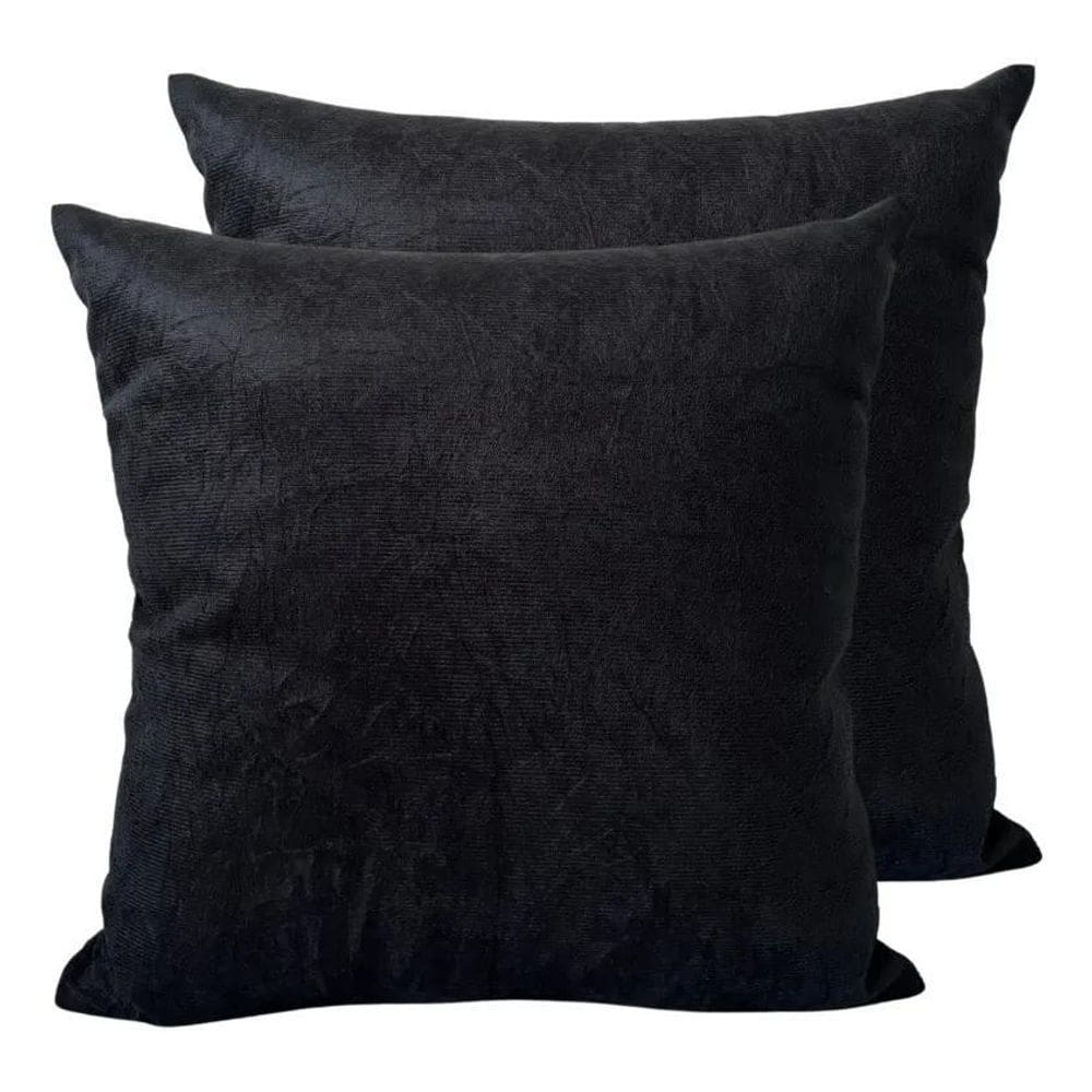 2X Kit 2 Capas De Almofadas Sued 60X60 Extra Grande Com Zípe