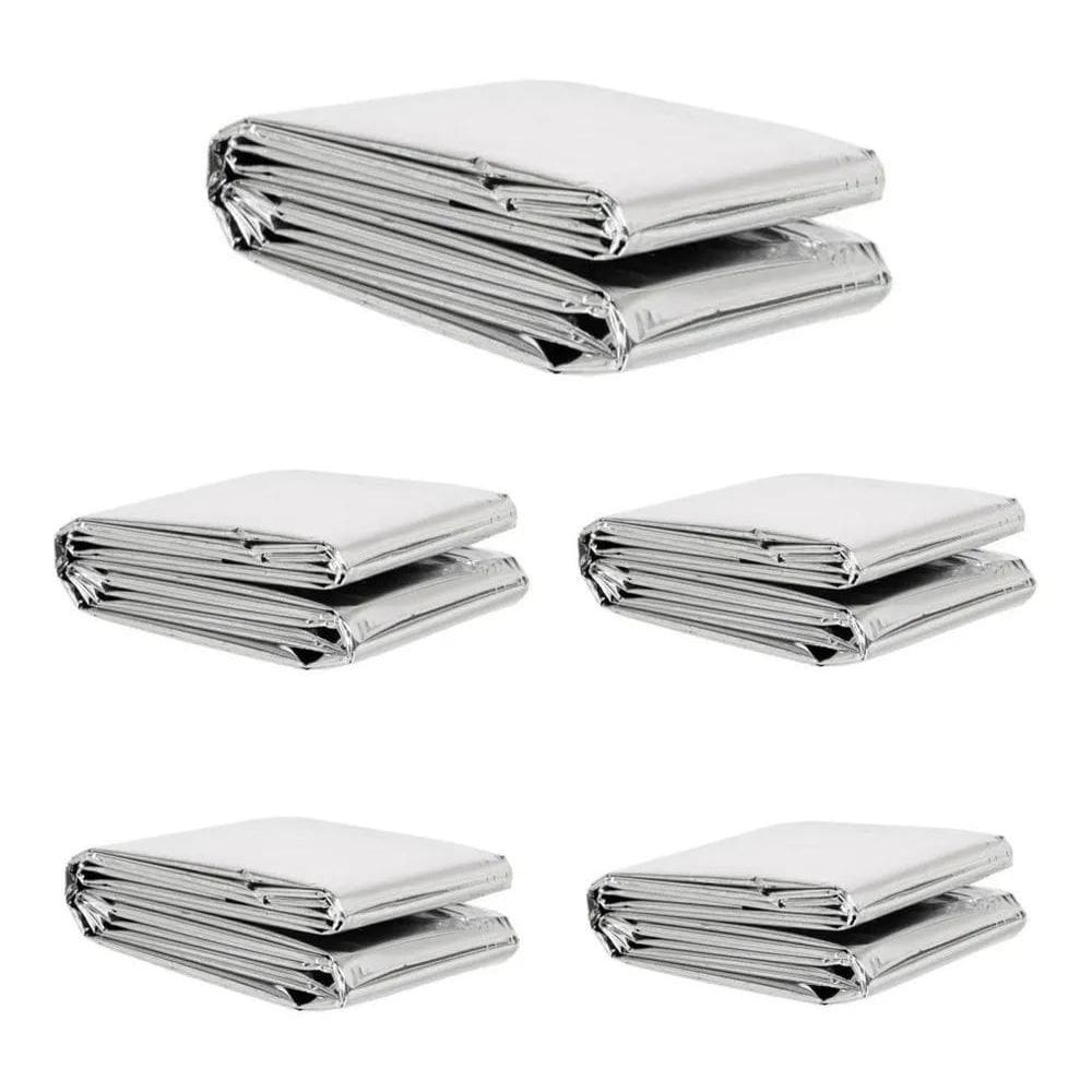 2X 5 Cobertor Manta Térmica Aluminizado Isolante Emerg Resga