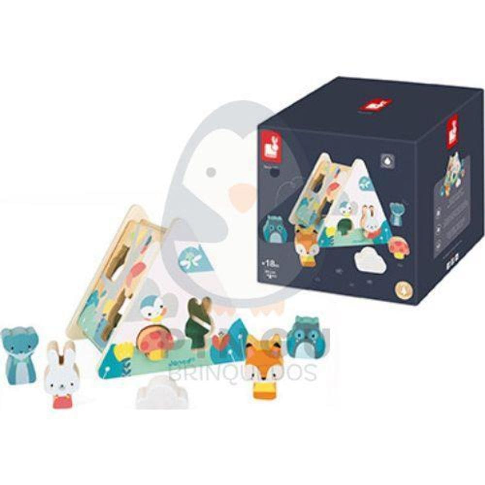 Formas de Madeira Triângulo - Estimula Coordenação e Cores