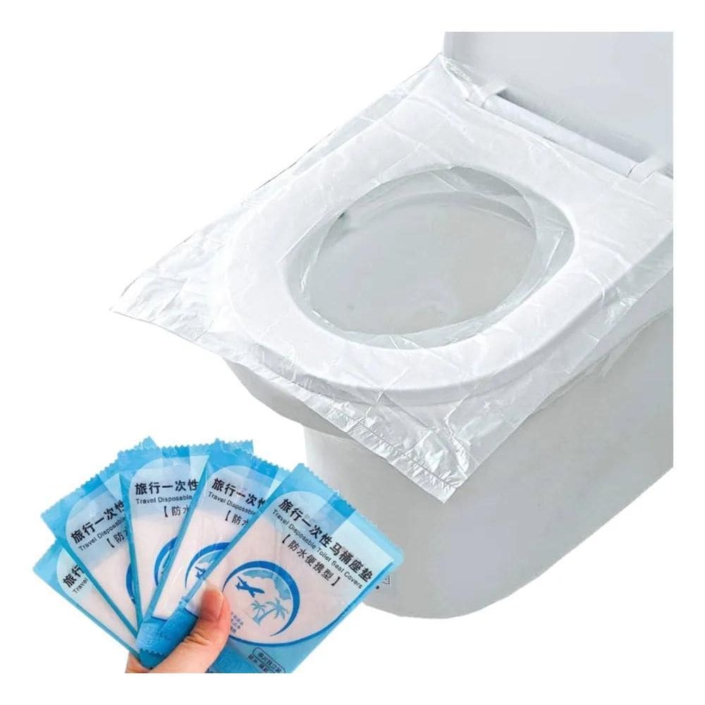Kit 50 Protetor Assento Vaso Sanitário Descartável Plástico