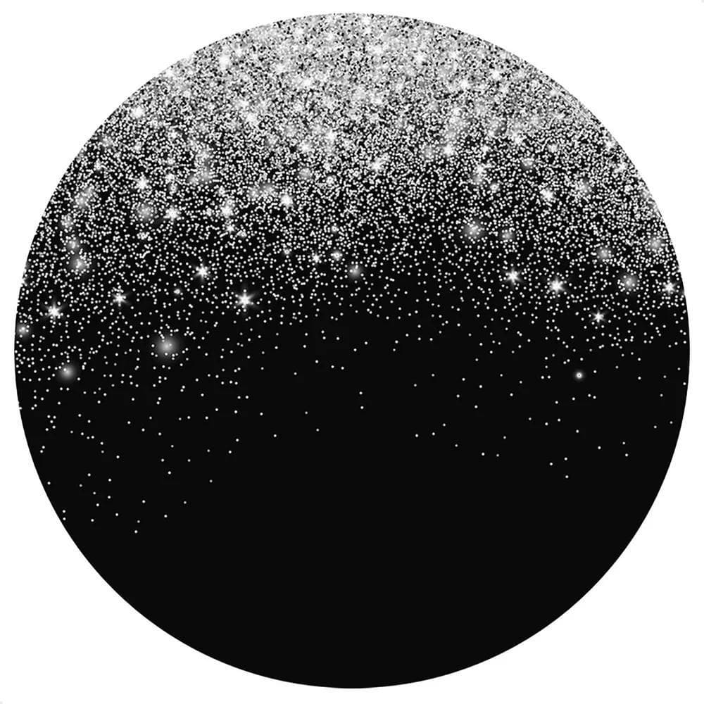 2X Painel Festa Redondo Glitter Sublimado 3D Em Tecido - 1,