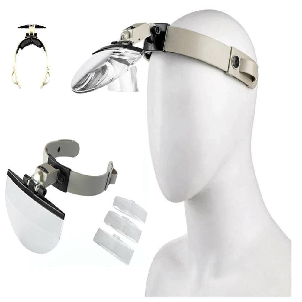 Oculos Lupa Maos Livre Profissional Led Lente De Cabeca Aumento Estetica Reparo Joias Leitura Ourives