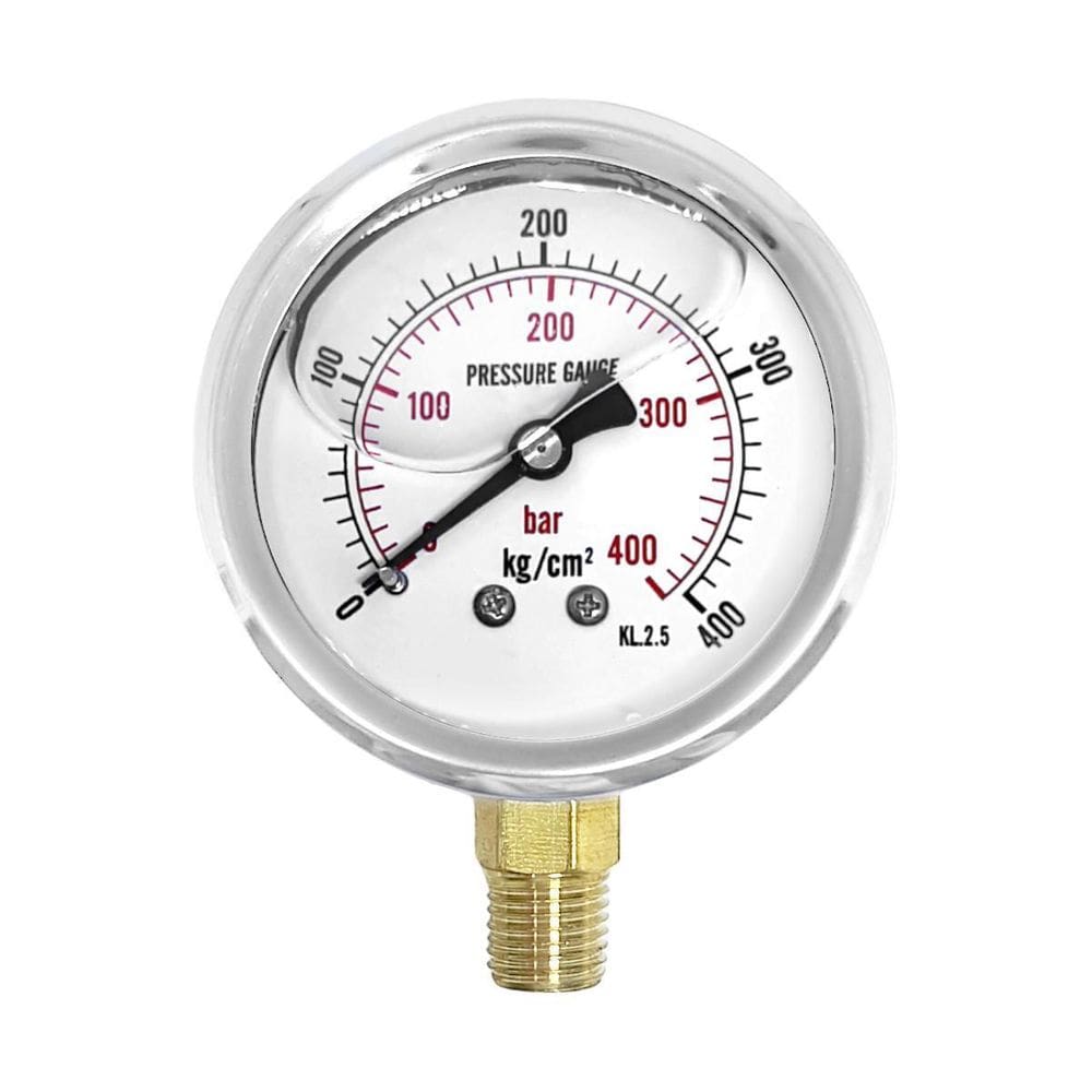 Manometro Hidraulico 400 Bar Rosca 1/4 Modelo Yn60