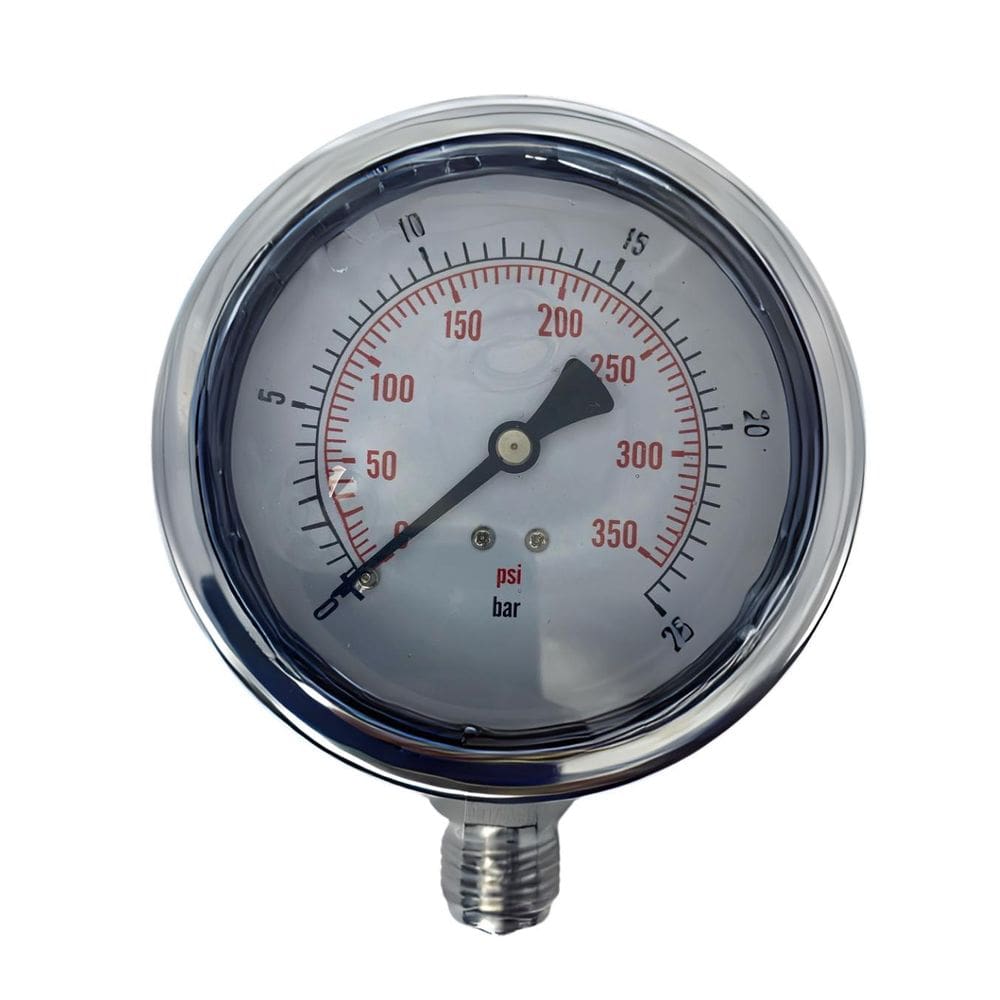 Mr 2505 Inox 025 Manômetro Reto 100Mm Inox 1/2` 25 Bar