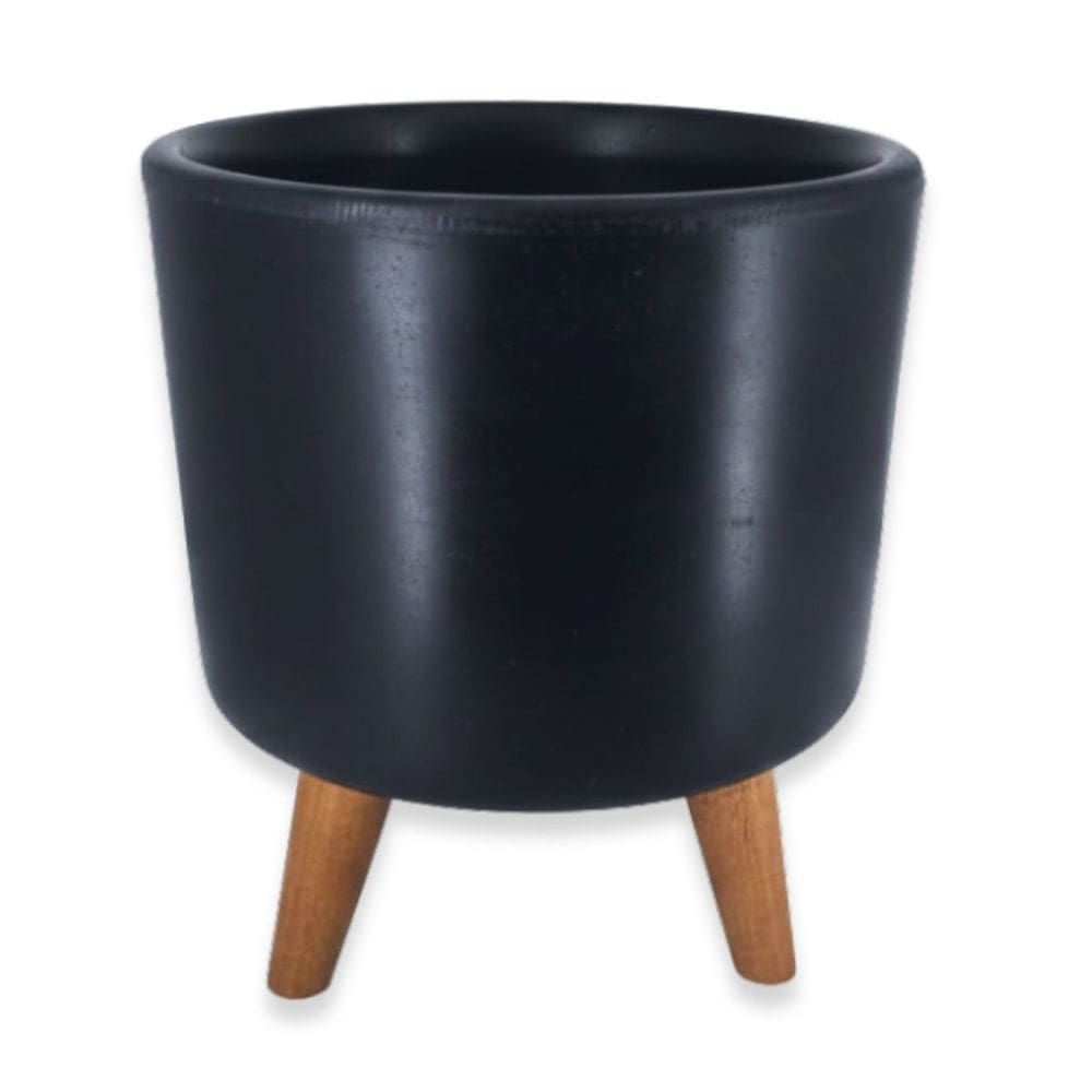 Vaso Doha Pequeno Pé Palito (22x19) Preto ALPE E ARITANA