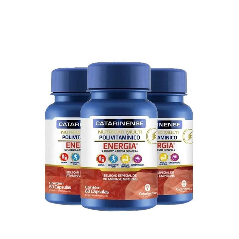Kit 3 Polivitamínico Energia Catarinense 60 Capsulas