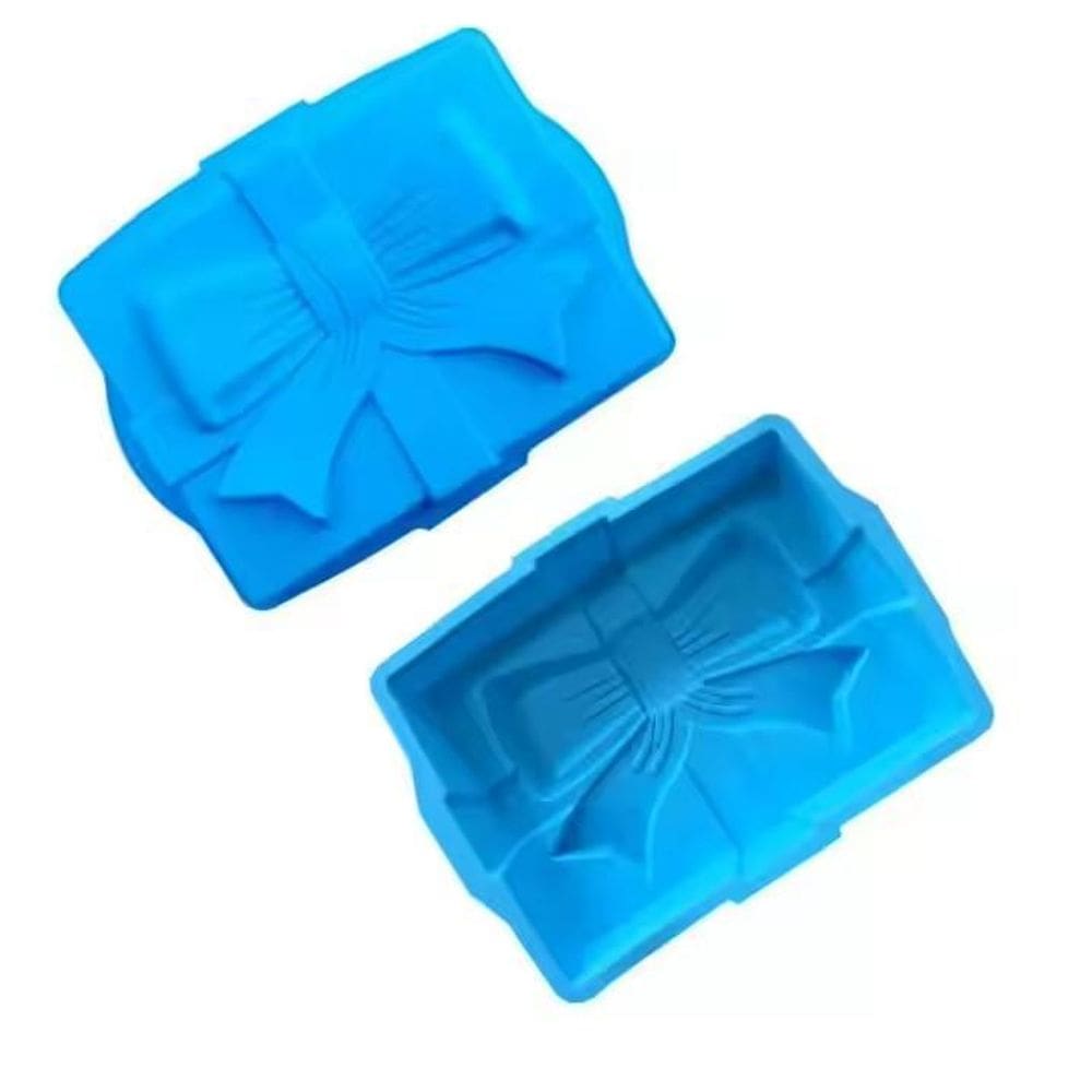 Forma Molde Silicone Bolo Caixa Presente 30Cm Aniversario