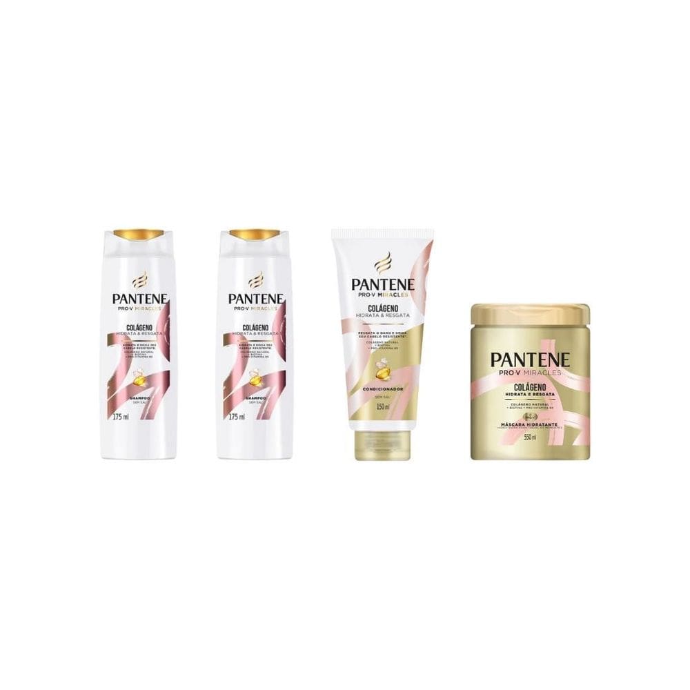 Kit Pantene Colageno 2 Sh 175Ml + 1 Cond 150Ml + Masc 550Ml