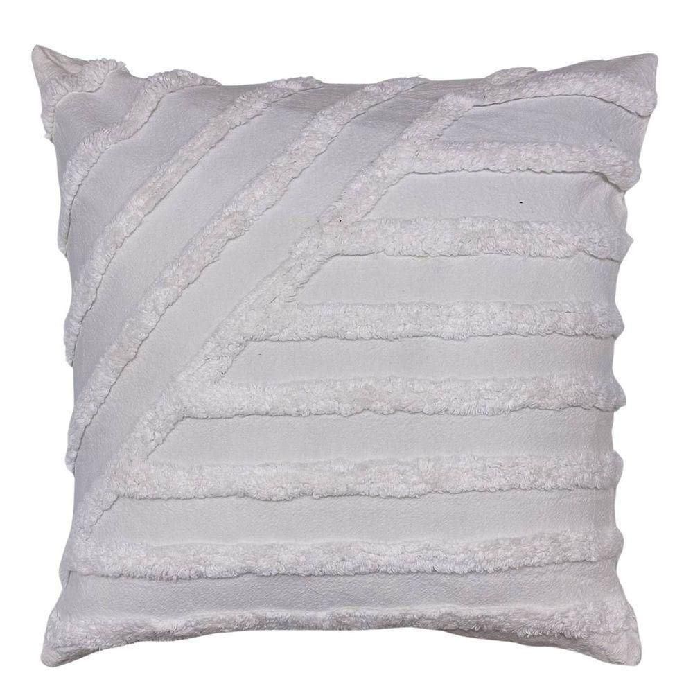 Capa De Almofada Fuzzy Boho Branco