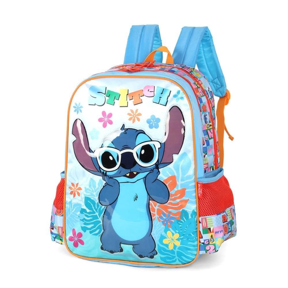 Mochila Infantil De Costas Escolar Stitch Luxcel