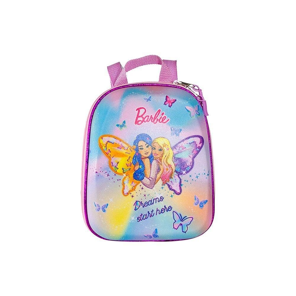 Mochila Infantil Barbie Borboleta Tamanho P - Multicolorida