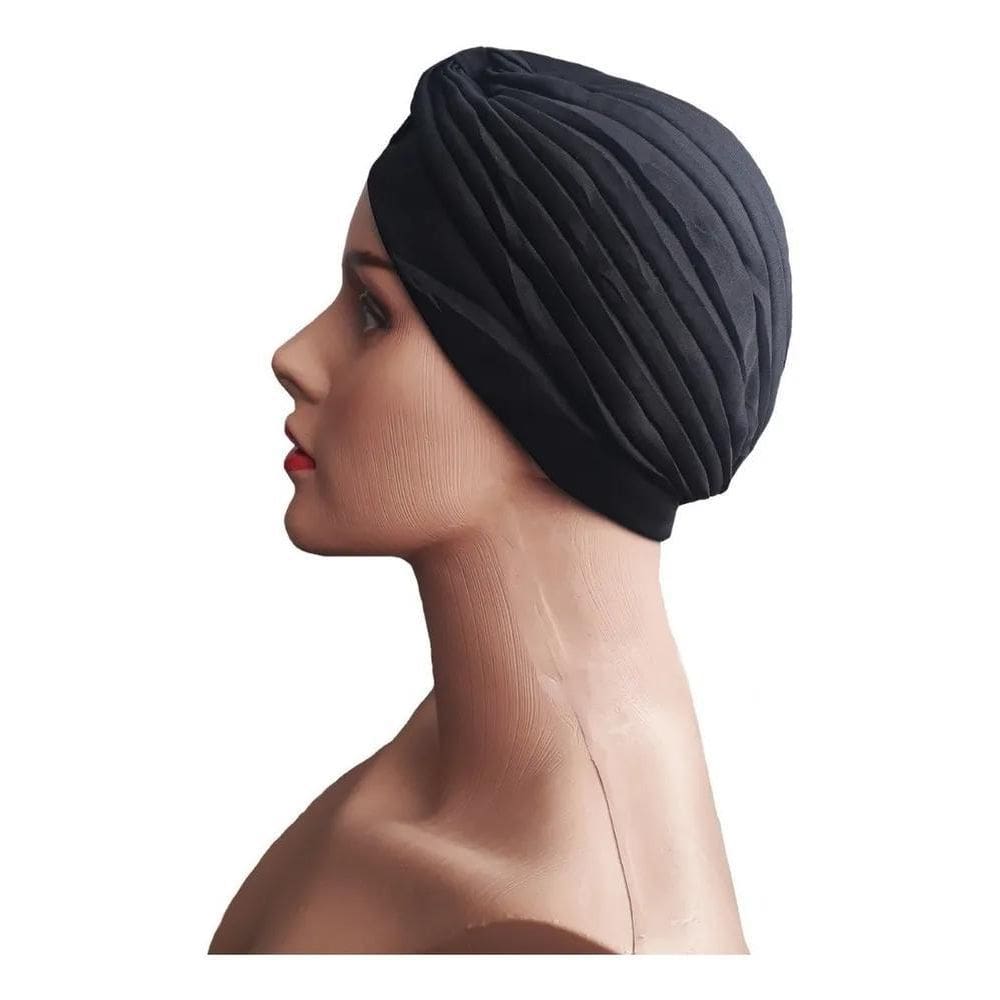 2X Turbante Feminino Tipo Indiano Touca Inteiro Fechado Cor