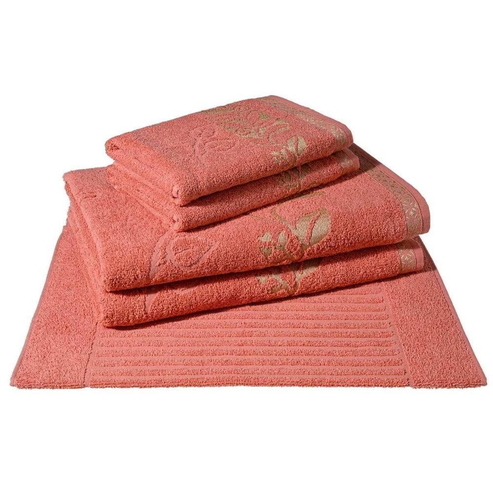 Jogo Banho Gigante 05 Peças Cavhome Algodão Lyon Cantaloupe