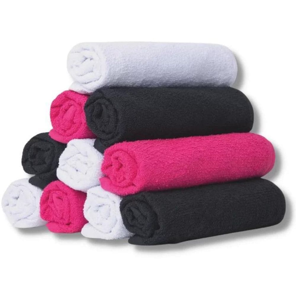 Kit 5 Toalha Manicure E Pedicure 21X31 Pink, Preto E Branco