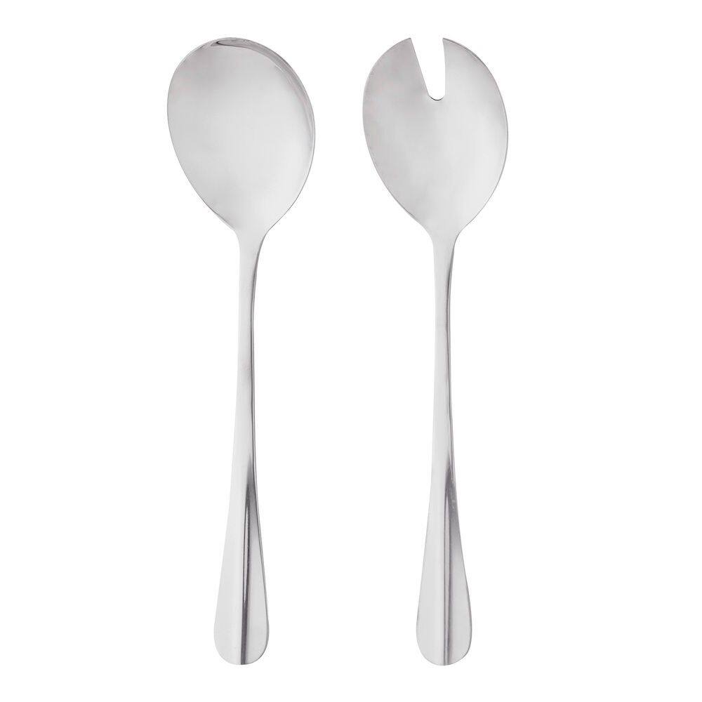 Cj 2 Pegadores de Aço Inox para Salada Positano Prata 27cm Lyor