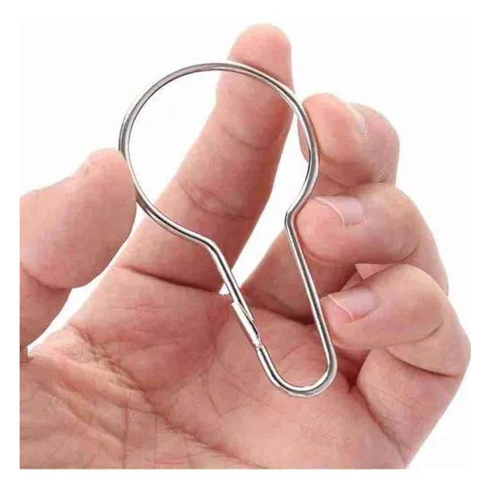 2X Gancho Argola Pacotão Com 25 Unidades Cor Prateado