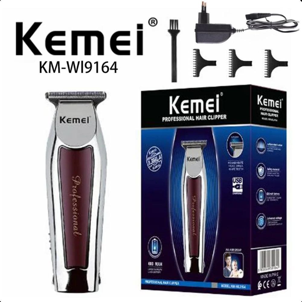 Maquina Kemei Km-9164 Pezinho E Cabelo Acabamento