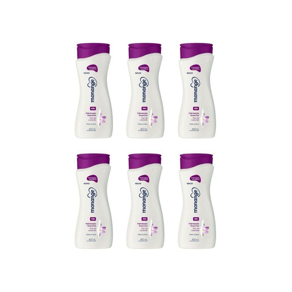 Hidratante Corporal Monange 400Ml Flor Lavanda-Kit C/6Un