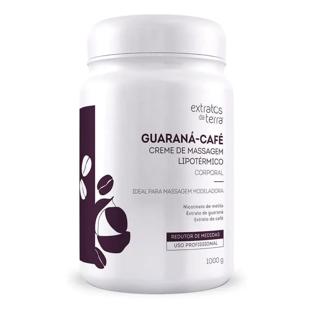 2X Creme Massagem Modeladora Guaraná Café 1Kg Extratos Da Te