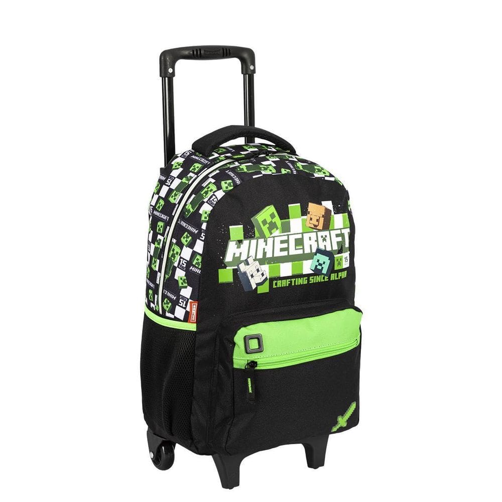 Mochilete Minecraft Creeper Infantil Escolar Passeio