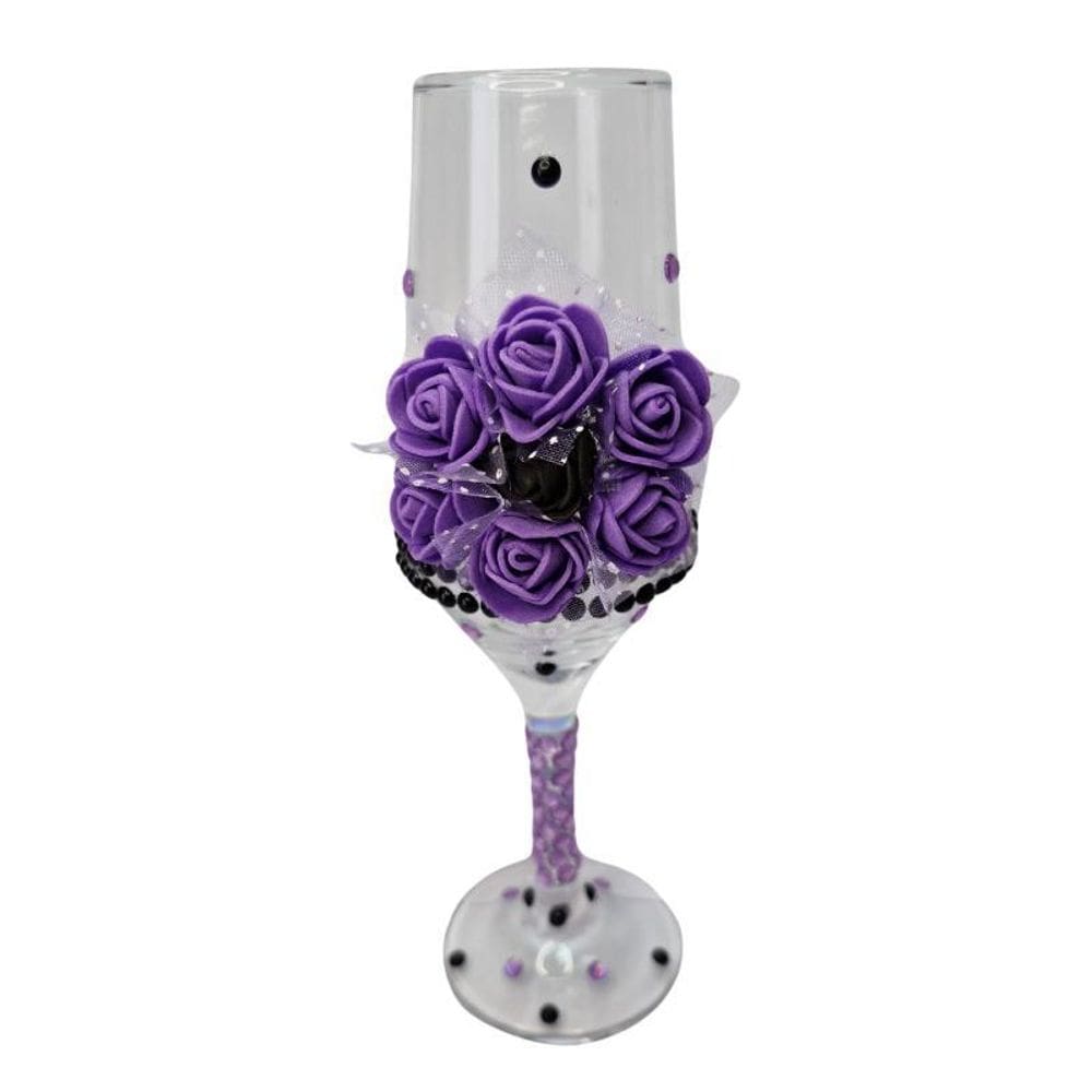 Taça Maria Mulambo Rosas Champanhe Vidro +Presente