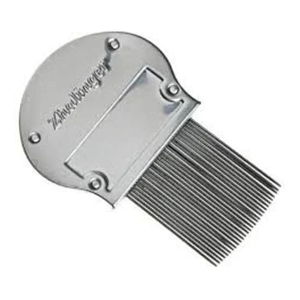 2X Pente Fino De Aço Inox - Remove Piolho E Lêndeas Sem Dor