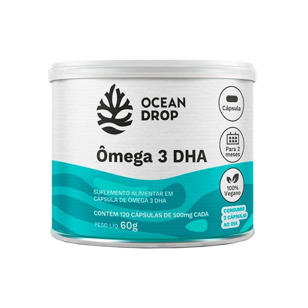 Ômega 3 Dha 460Mg Ocean Drop Vegano 120 Cápsulas
