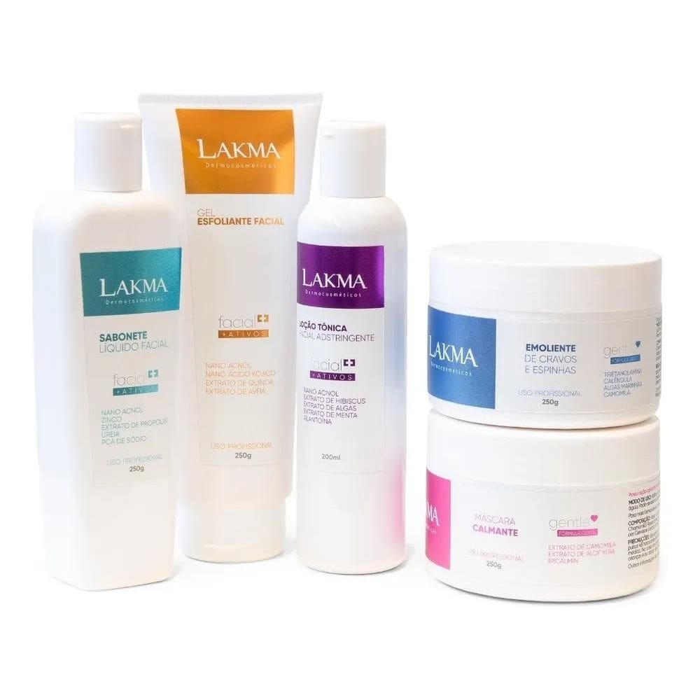 2X Lakma Kit Limpeza De Pele Profunda 5 Itens