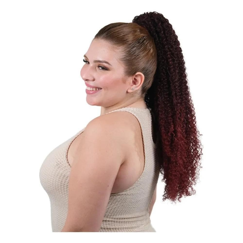 2X Rabo Cacheado Presilha Biofibra Premium 70Cm