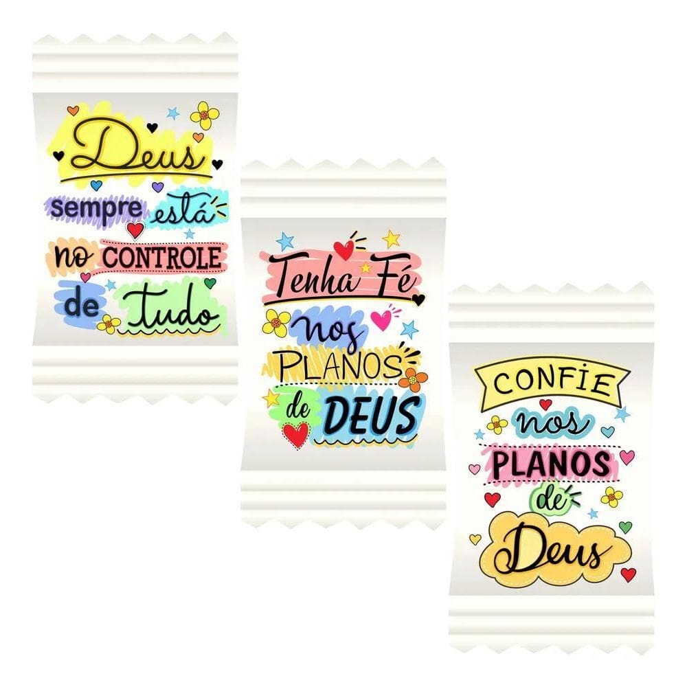 2X 100 Balas Já Personalizadas Frases Deus Evangélica Religi