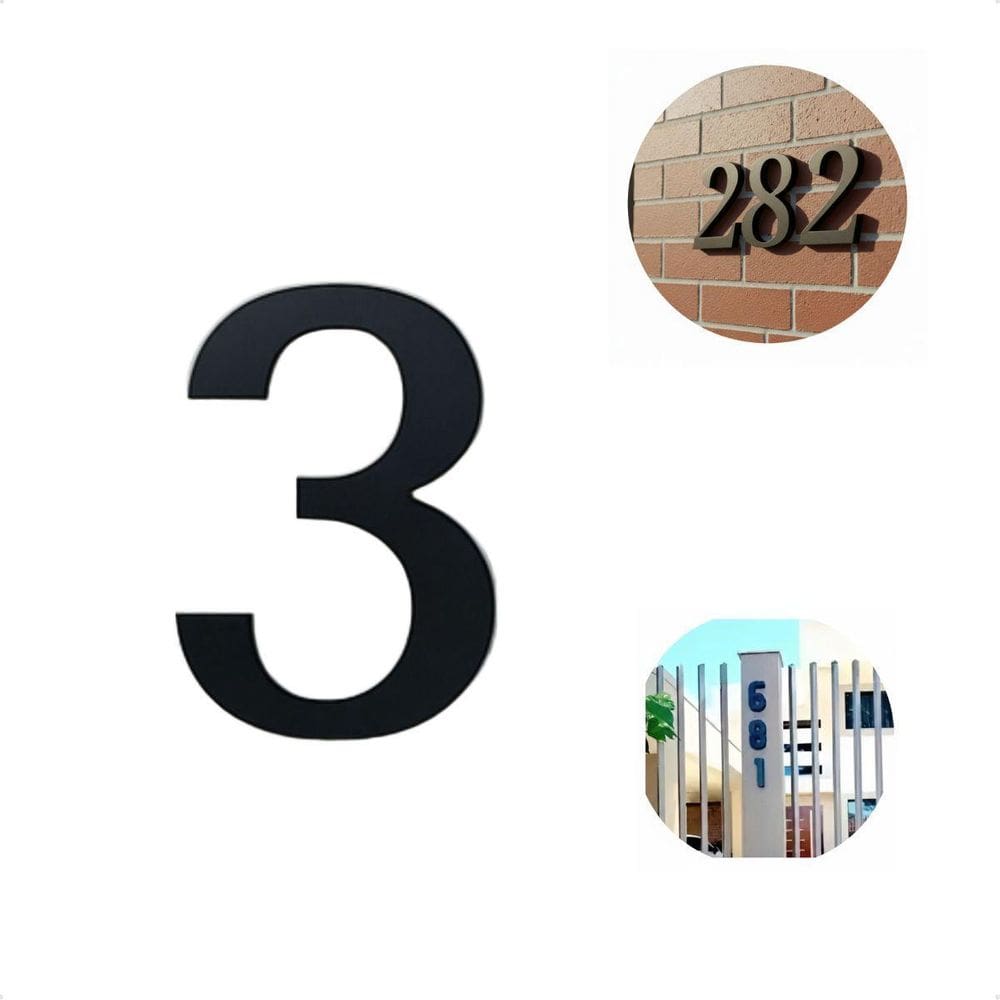 Placa De Número Residencial Design Moderno Minimalista Luxo