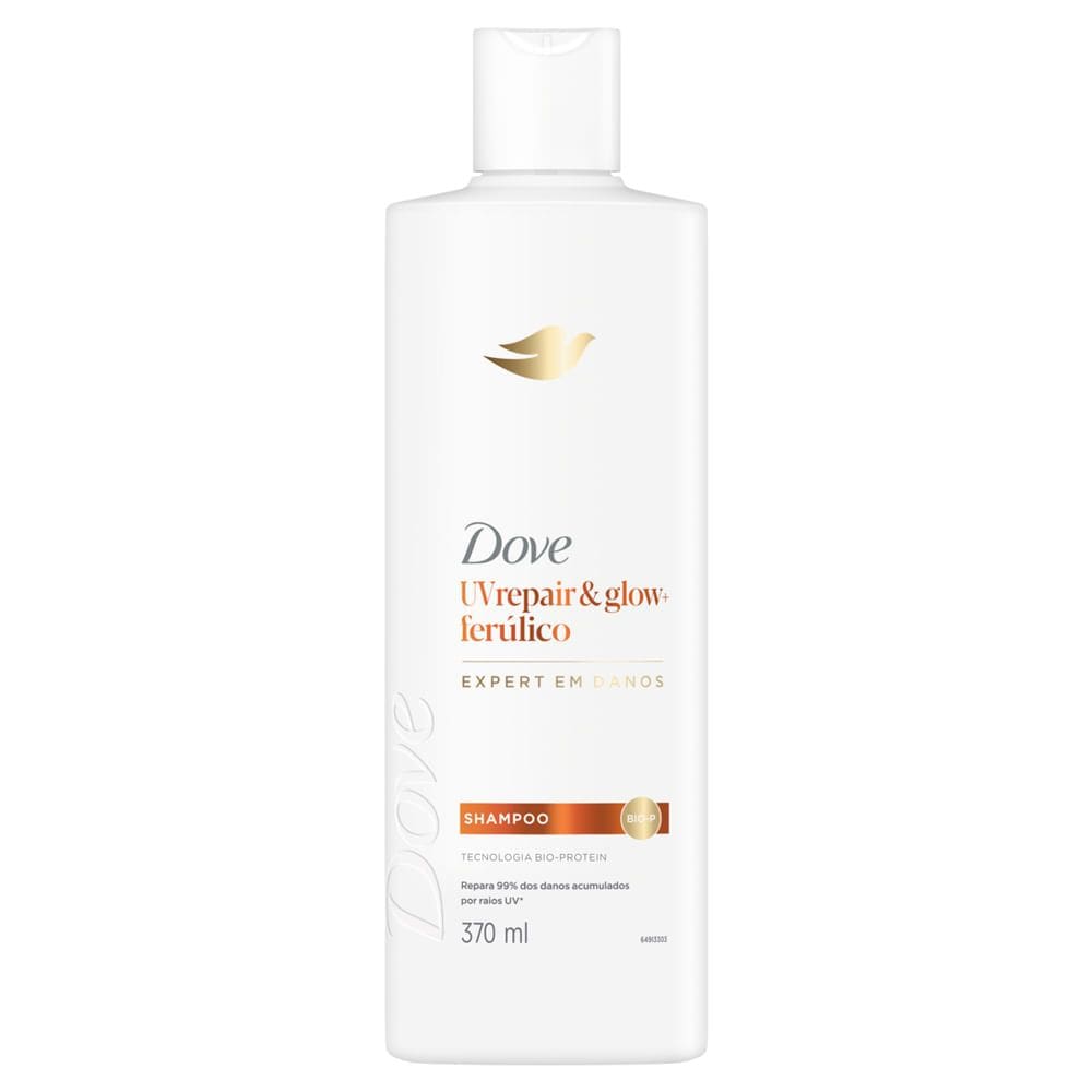 Shampoo Dove UV Repair e Glow Ferúlico Expert em Danos 370ml