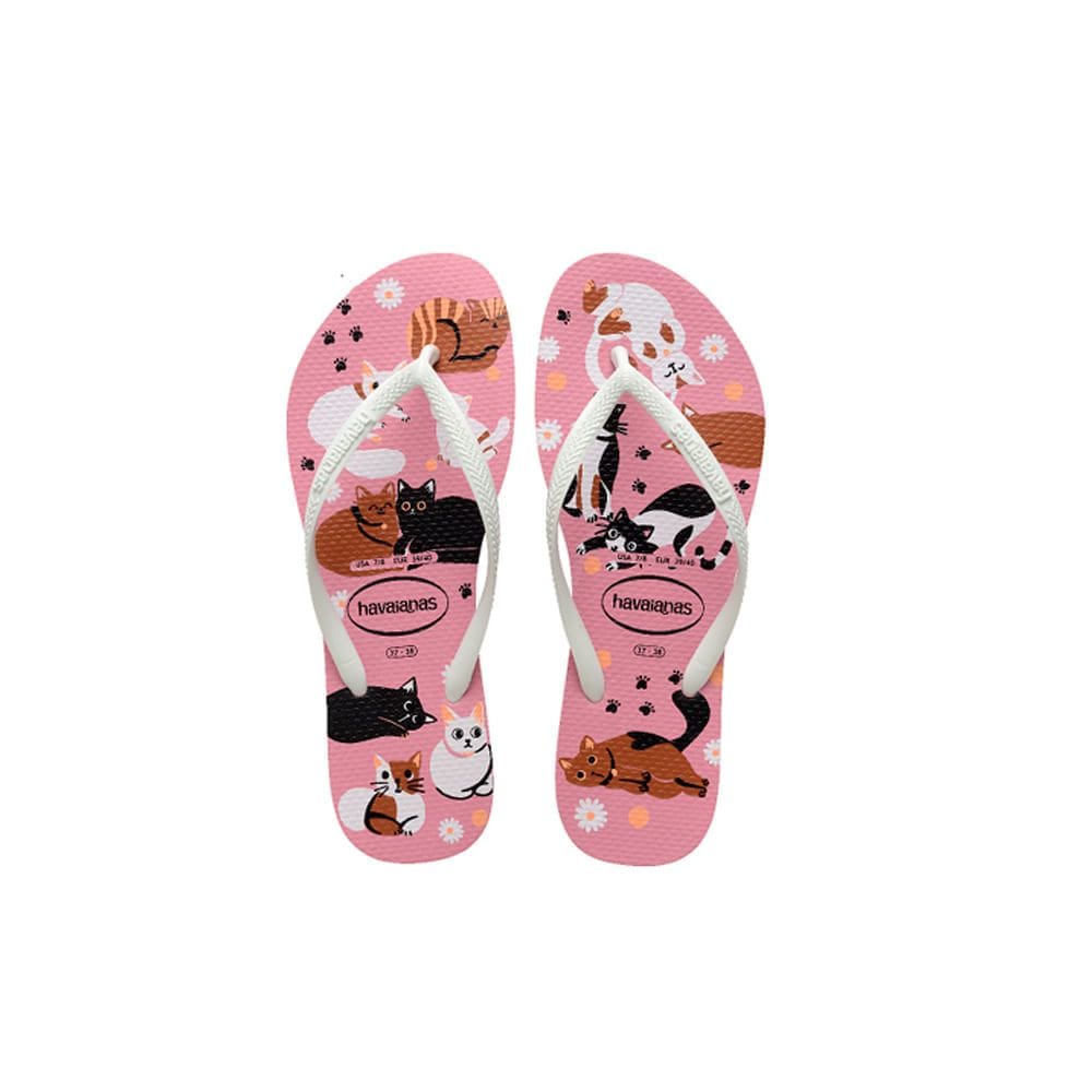 Sandalia Havaiana Slim Pets Cor Rosa Chiffon 35/36