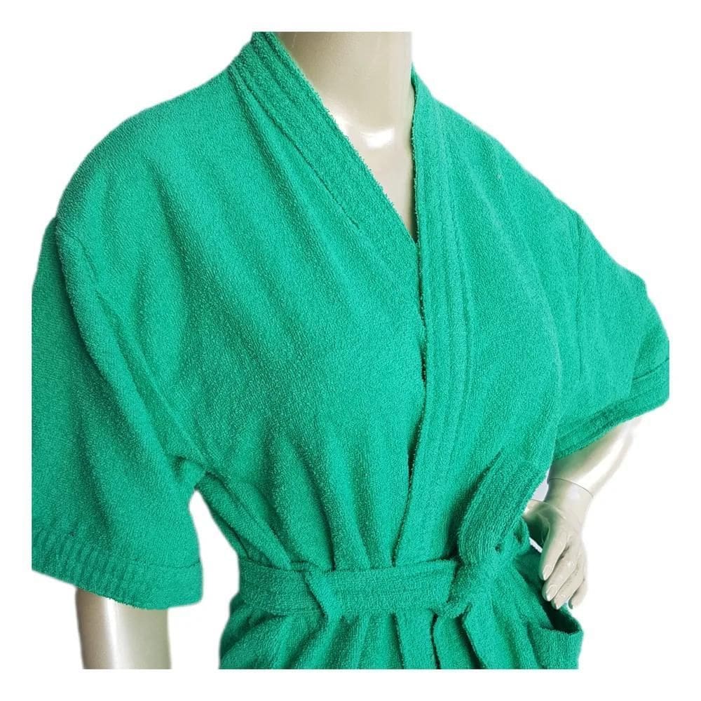 2X Roupão Adulto Atoalhado Manga Curta 100% Algodão Unissex