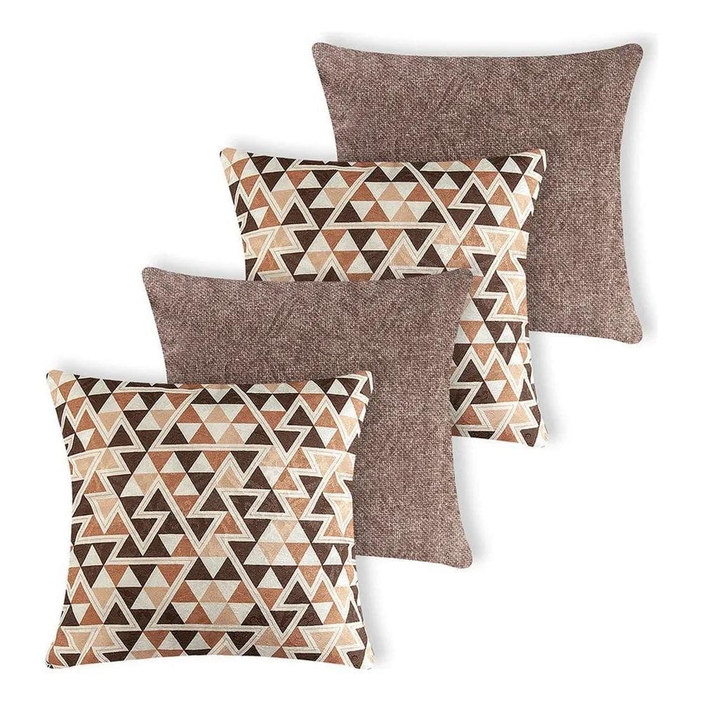 2X Capa Para Almofada 45X45 Kit 4 Capas Estampada Geometrica