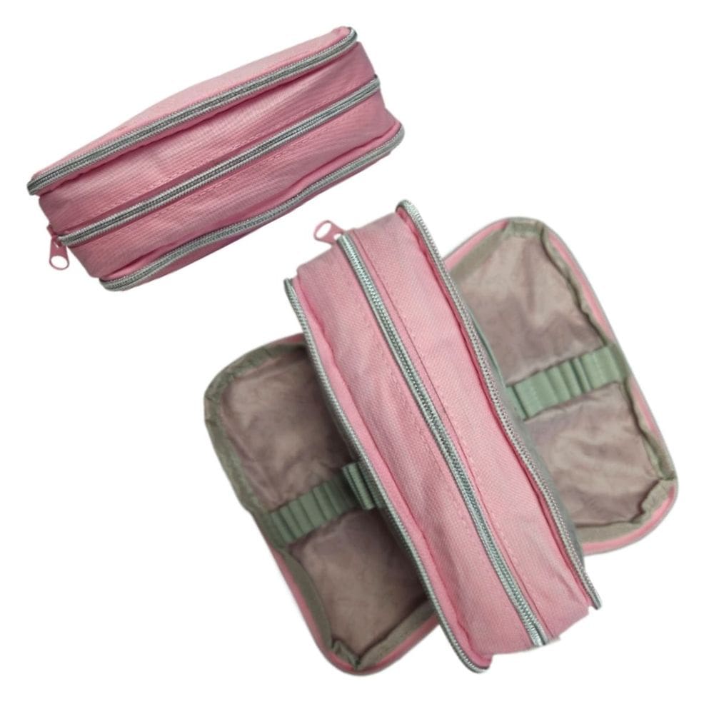 Estojo Material Escolar Duplo Grande Volta às Aulas Canetas Lápi Organizador Ensino Médio Faculdade