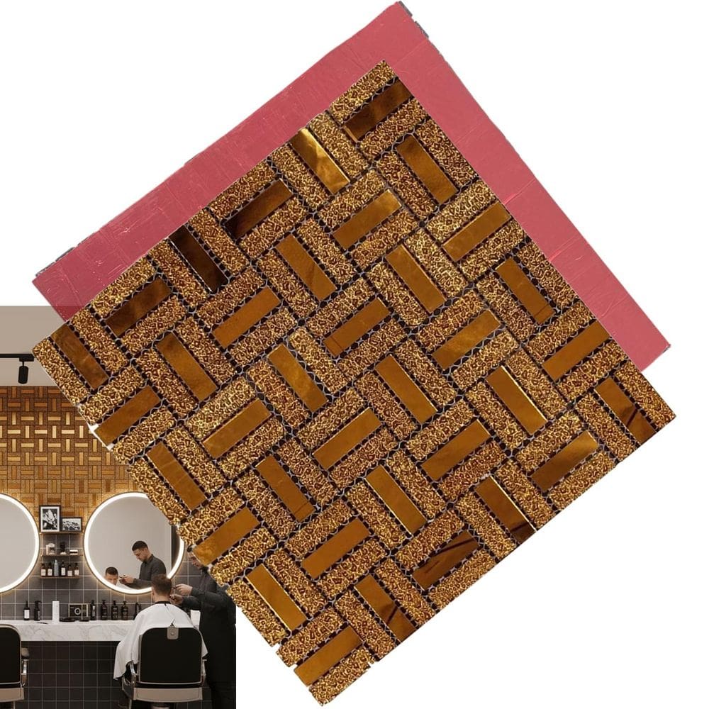 Pastilha Vidro Adesiva Parede Banheiro Cozinha Quarto Salao Barbearia Estudio Autocolante Decoraçao Reforma Obra