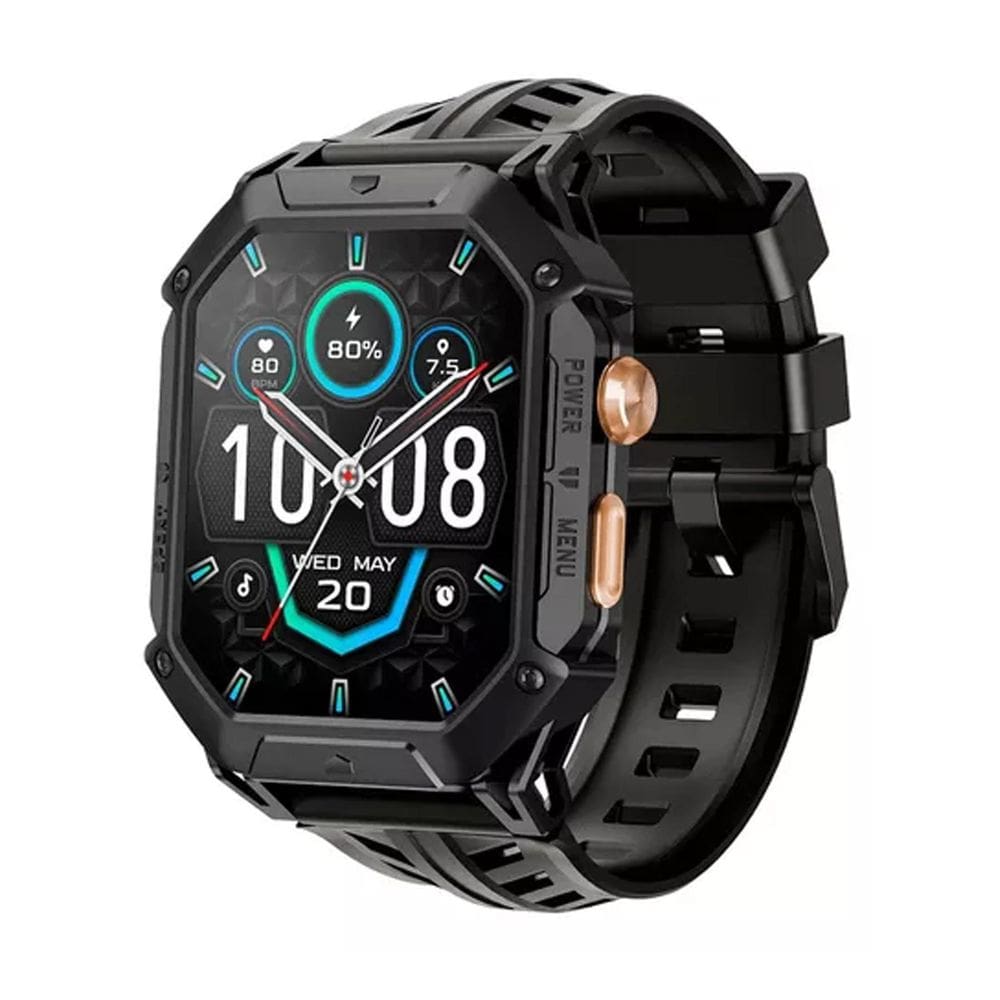 Relogio Iron N1 Caixa Preto Desenho Militar Tela Amoled