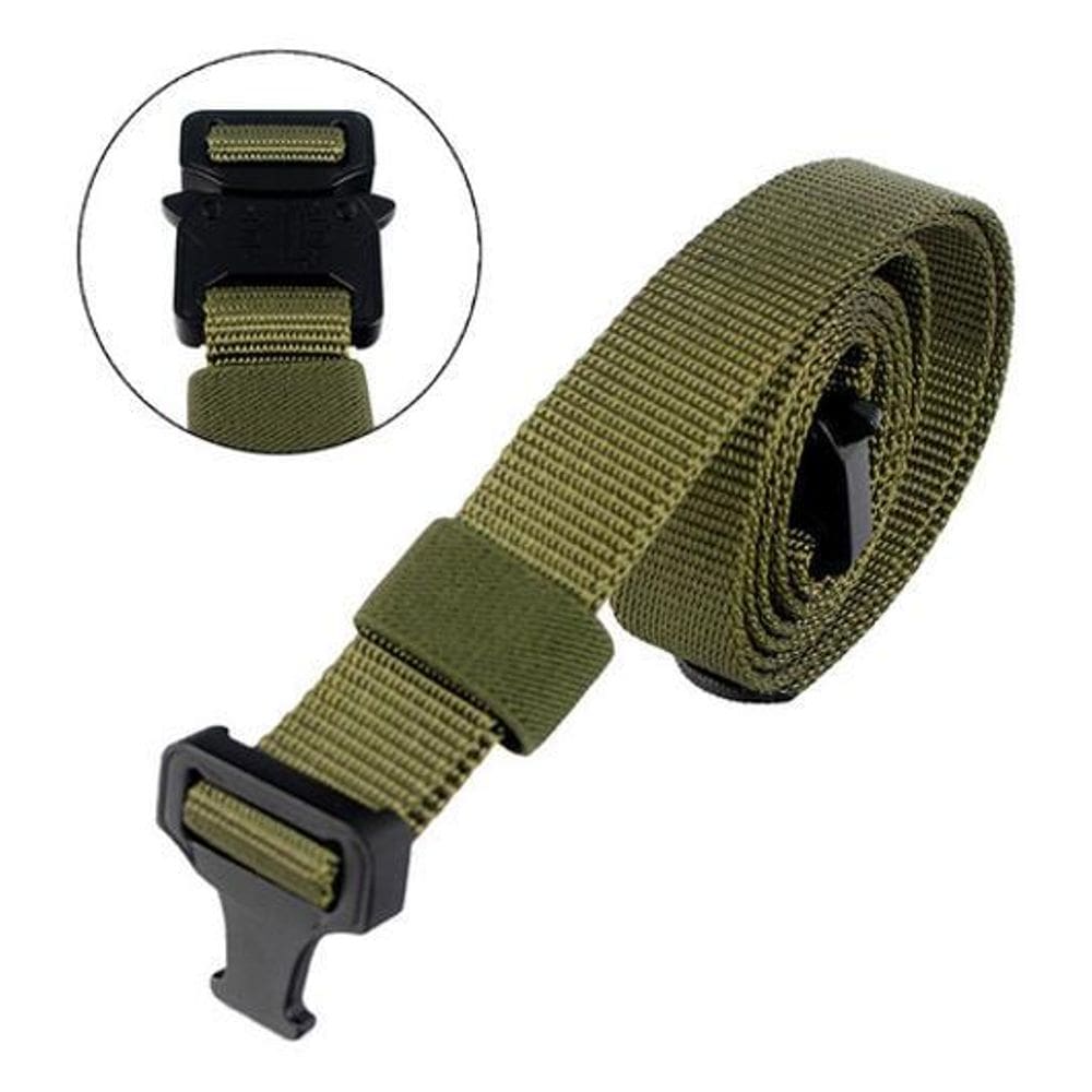 Cinto Militar Nylon 140Cm Ajustável 3V Fivela Metal