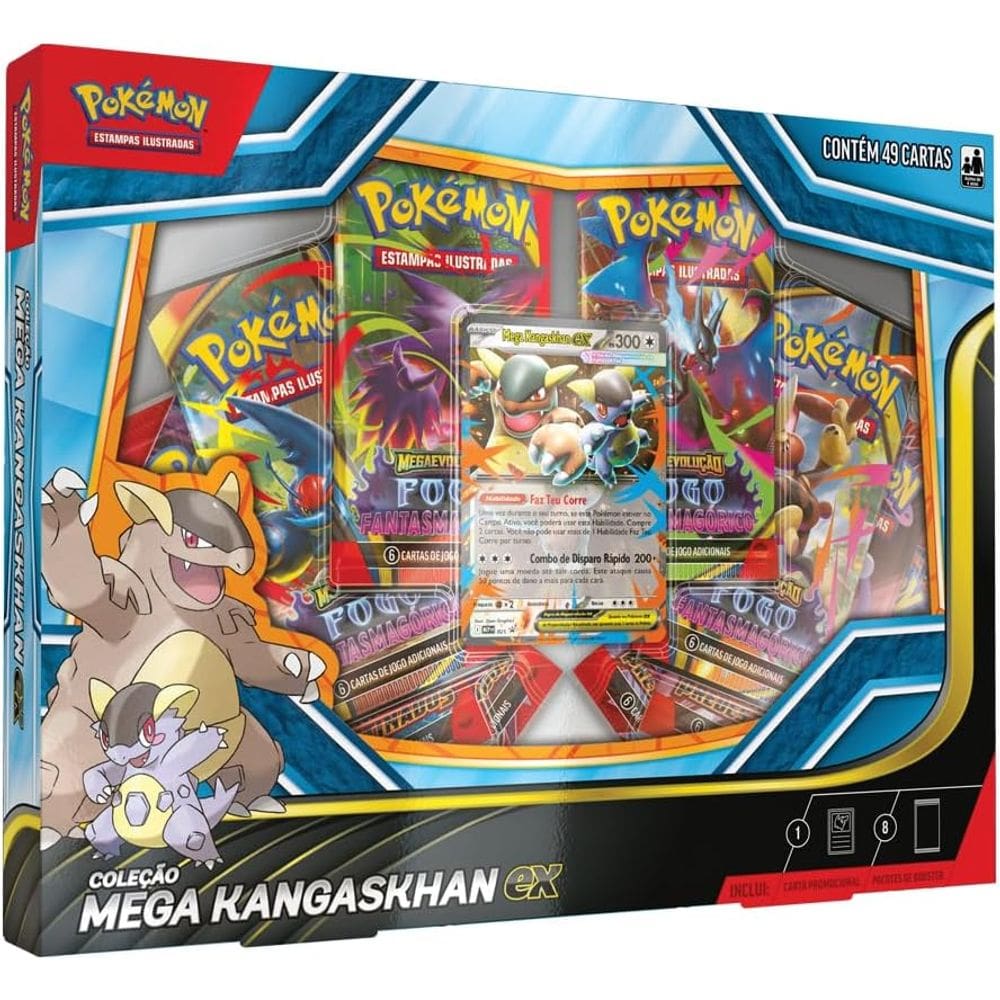 Pokémon Tcg Box Coleçao Mega Kangaskhan Ex Copag Oficial