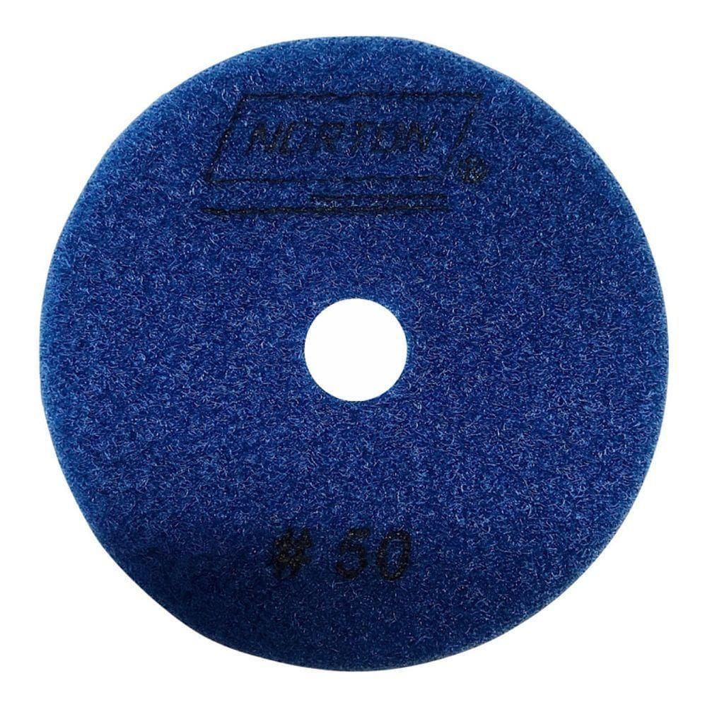 Disco Diamantado Flexível Para Polimento 100mm Grão 50 Azul Norton
