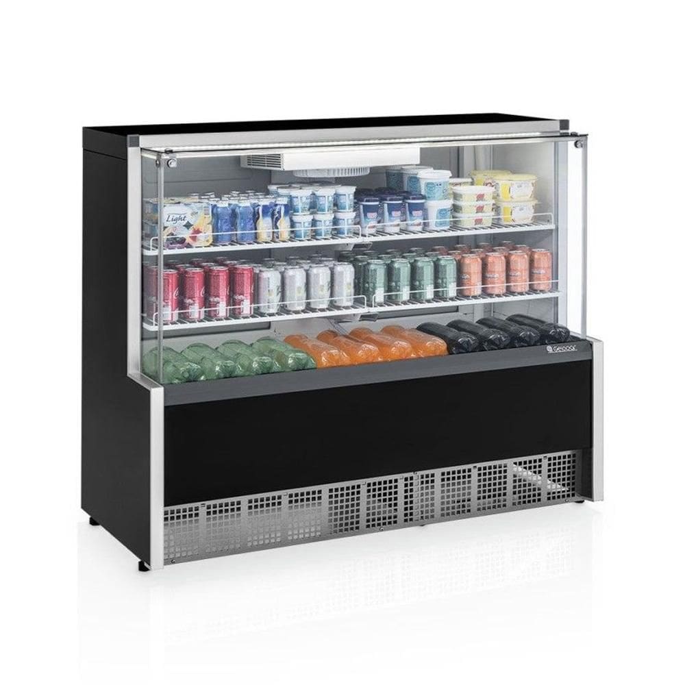 Vitrine Refrigerada Ar Forçado Gelopar140 cm Preto 127V GPFA-140R