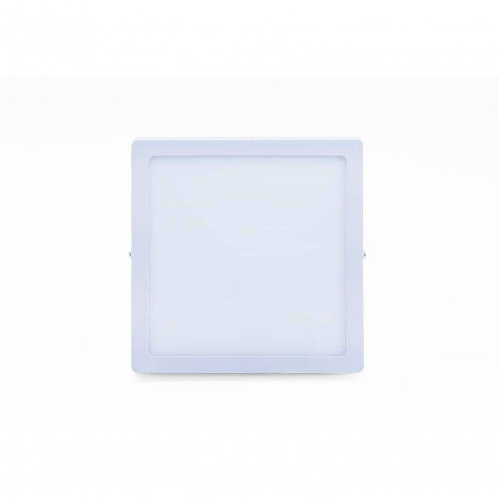 Plafon Led Sobrepor 6w Quadrado 6500k Branco Frio Bivolt - Kit Com 9 Un.